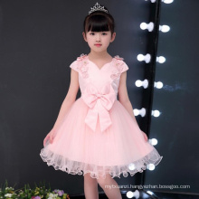 HOT SALE elegant frocks designs pink flower wedding prom party princess dress